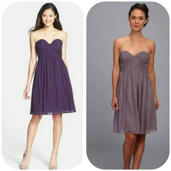 Donna Morgan  Sarah Strapless Ruched Chiffon - Picture 2 of 5